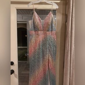 David’s bridal rainbow prom dress